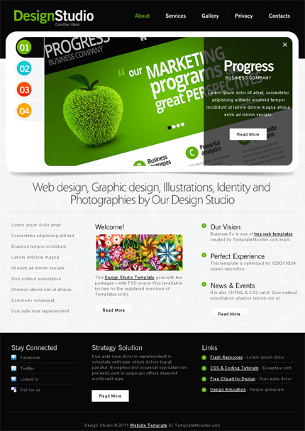 Kit Graphique #51543   Modle avec animation flash - ADOBE PHOTOSHOP HOMEPAGE SCREENSHOT