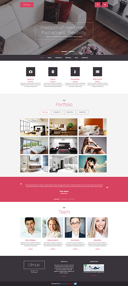 Kit Graphique #52986 Ulmus Interior Joomla 3 Templates - Joomla Main Page preview