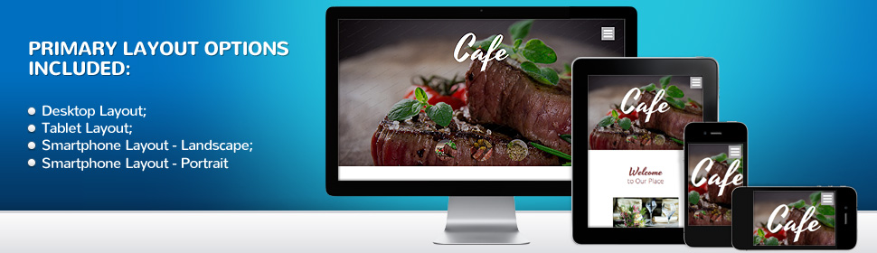 Kit Graphique #53136 Fast Food Responsive Site - Real Size Screenshot