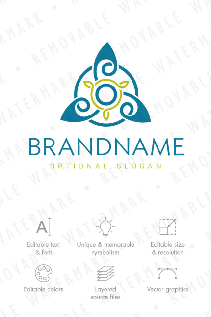 Kit Graphique #65947 Circle Leaf Divers Modles Web - Logo template Preview