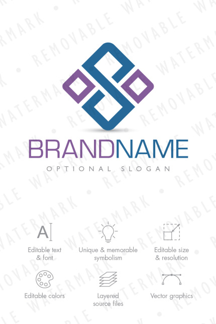 Kit Graphique #66917 Square Simple Divers Modles Web - Logo template Preview