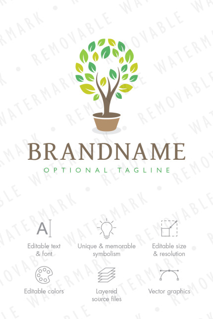 Kit Graphique #67080 Green Plant Divers Modles Web - Logo template Preview