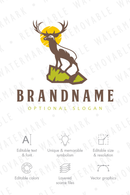 Kit Graphique #67090 Antlers Deer Divers Modles Web - Logo template Preview