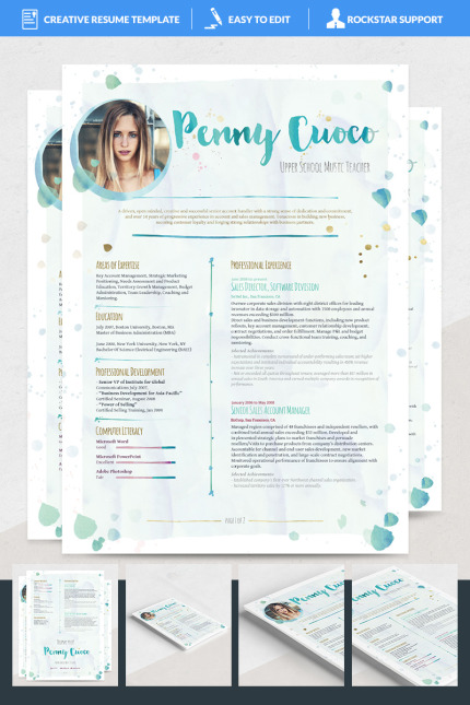 Kit Graphique #69122 Teacher Resume Divers Modles Web - Logo template Preview