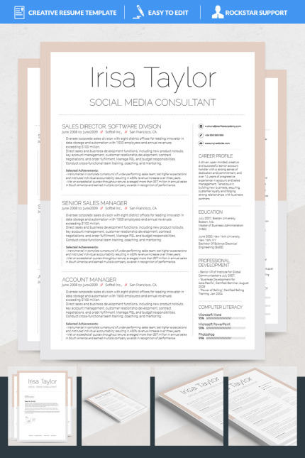 Kit Graphique #69138 Teacher Resume Divers Modles Web - Logo template Preview