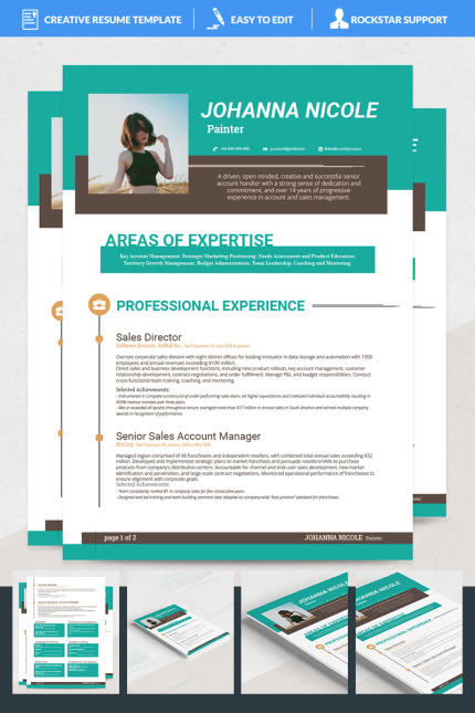 Kit Graphique #69139 Teacher Resume Divers Modles Web - Logo template Preview