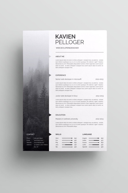 Kit Graphique #69172 Resume Cover Divers Modles Web - Logo template Preview