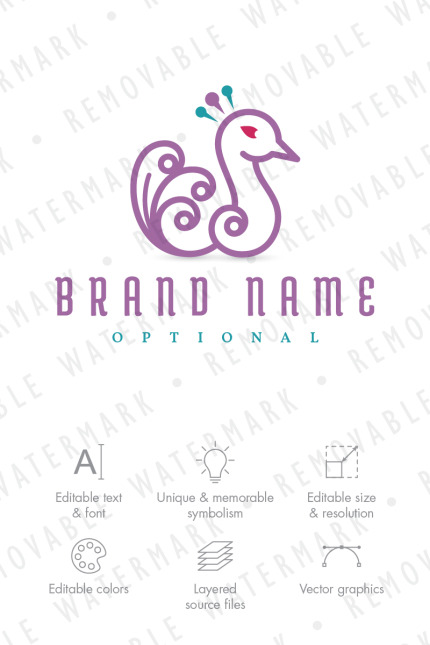 Kit Graphique #69224 Elegant Peacock Divers Modles Web - Logo template Preview