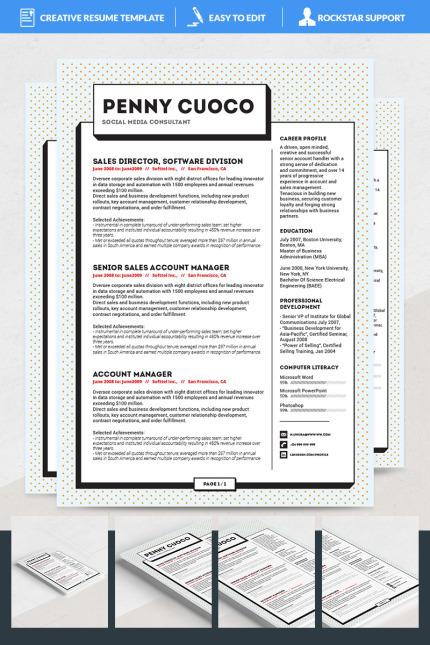 Kit Graphique #69236 Teacher Resume Divers Modles Web - Logo template Preview