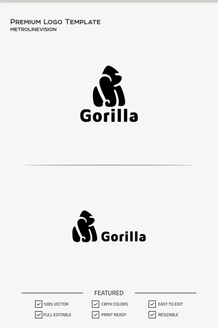 Kit Graphique #70081 Animals Gorilla Divers Modles Web - Logo template Preview