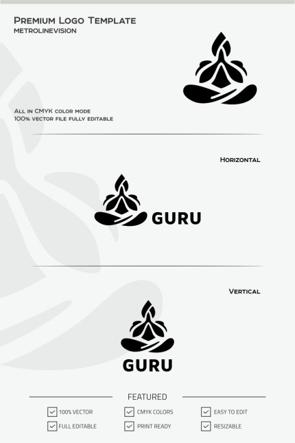 Kit Graphique #70090 Calm Guru Divers Modles Web - Logo template Preview