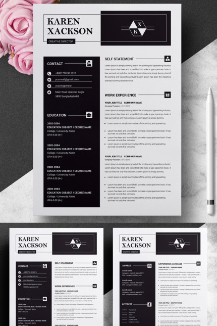 Kit Graphique #71067 Minimalist Resume Divers Modles Web - Logo template Preview