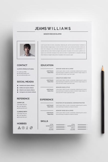 Kit Graphique #71146 Resume Cover Divers Modles Web - Logo template Preview