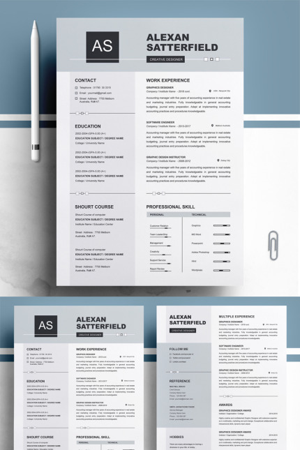 Kit Graphique #71452 Resume Template Divers Modles Web - Logo template Preview