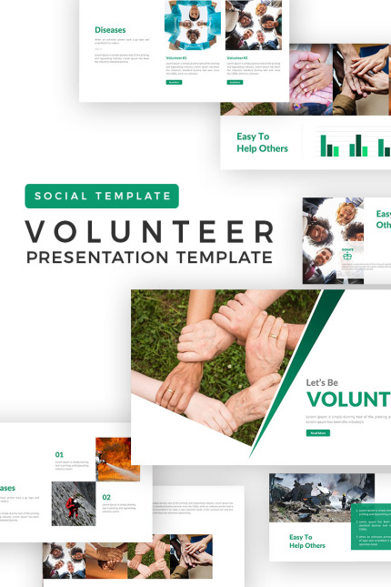 Kit Graphique #71493 Volunteer Charity Divers Modles Web - Logo template Preview