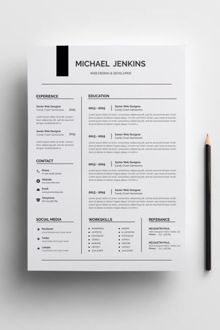 Kit Graphique #71592 Resume Cover Divers Modles Web - Logo template Preview