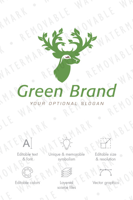 Kit Graphique #71611 Deer Leaf Divers Modles Web - Logo template Preview