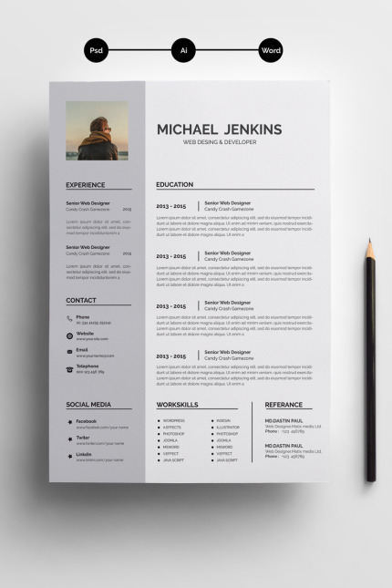 Kit Graphique #71706 A4 Cleanresume Divers Modles Web - Logo template Preview