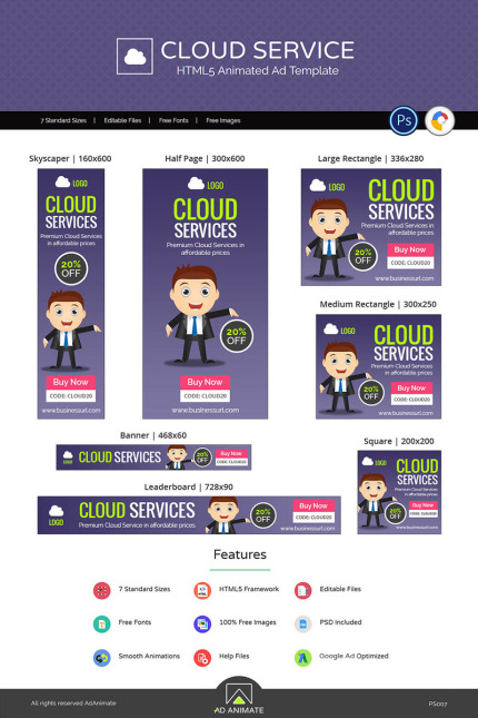 Kit Graphique #71821 Business Cloud Divers Modles Web - Logo template Preview