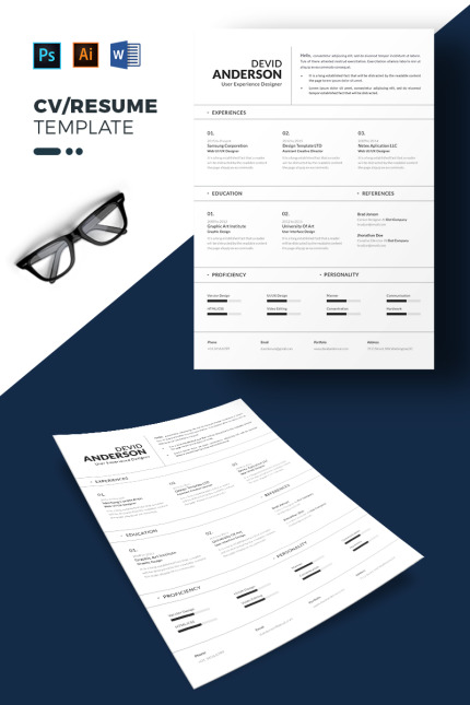 Kit Graphique #71855 Resume Cv Divers Modles Web - Logo template Preview