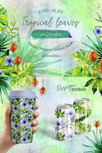 Kit Graphique #71877 Watercolor Foliage Divers Modles Web - Logo template Preview