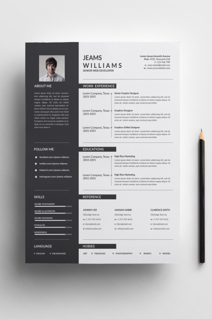 Kit Graphique #71919 A4resume Bebas Divers Modles Web - Logo template Preview