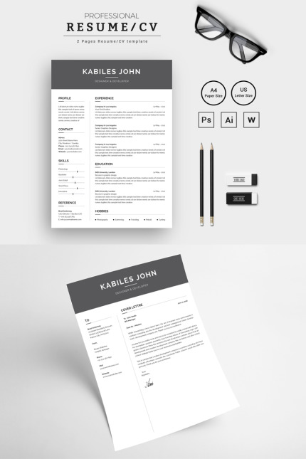 Kit Graphique #71936 Resume Cv Divers Modles Web - Logo template Preview