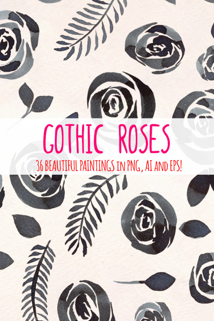 Kit Graphique #71965 Gothic Roses Divers Modles Web - Logo template Preview