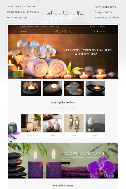 Kit Graphique #73478 Candles clairage Divers Modles Web - Logo template Preview