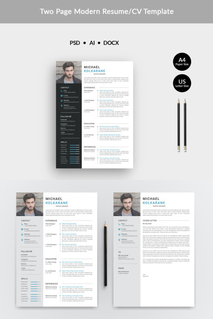 Kit Graphique #73713 Resume Cv Divers Modles Web - Logo template Preview