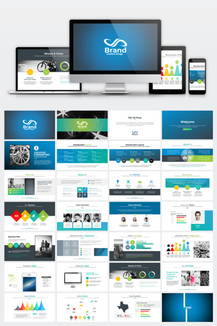 Kit Graphique #73761 Modern Powerpoint Divers Modles Web - Logo template Preview