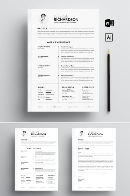 Kit Graphique #73813 Clean Resume Divers Modles Web - Logo template Preview