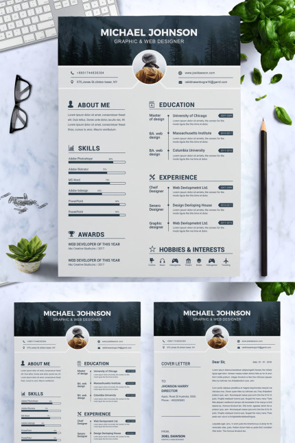 Kit Graphique #73845 Clean Resume Divers Modles Web - Logo template Preview