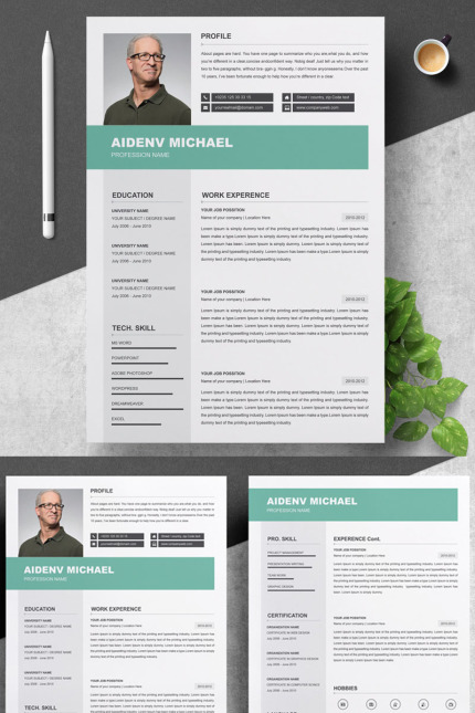 Kit Graphique #73858 Resume Clean Divers Modles Web - Logo template Preview