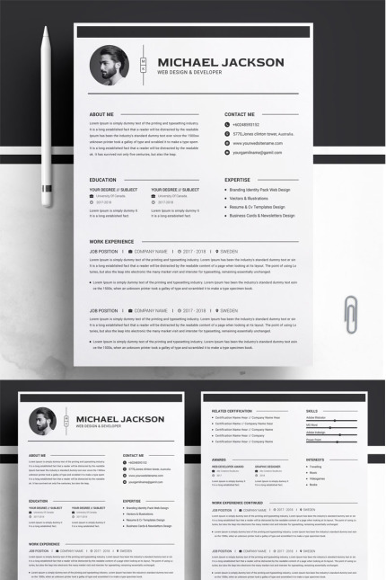 Kit Graphique #73884 Resume Template Divers Modles Web - Logo template Preview