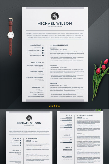 Kit Graphique #73886 Resume Template Divers Modles Web - Logo template Preview