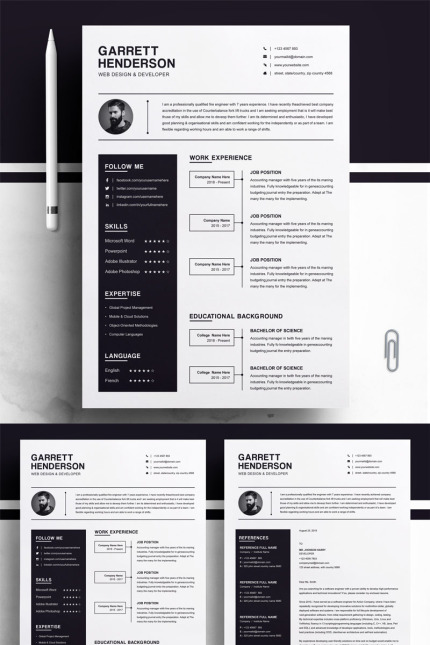 Kit Graphique #73900 Resume Template Divers Modles Web - Logo template Preview