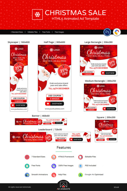 Kit Graphique #74128 Noel X-mas Divers Modles Web - Logo template Preview