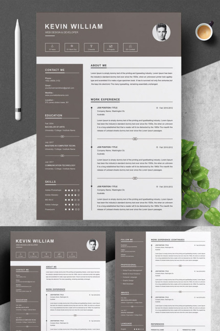 Kit Graphique #74169 Clean Resume Divers Modles Web - Logo template Preview