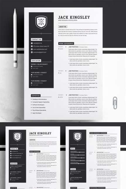 Kit Graphique #74171 Resume Template Divers Modles Web - Logo template Preview