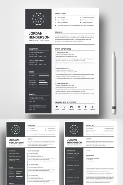 Kit Graphique #74246 Resume Template Divers Modles Web - Logo template Preview