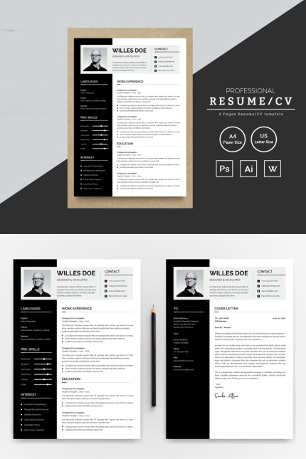 Kit Graphique #74255 Resume Cv Divers Modles Web - Logo template Preview