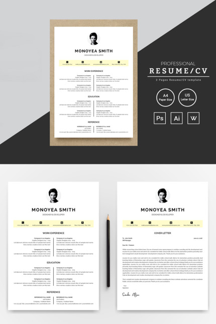 Kit Graphique #74317 Resume Cv Divers Modles Web - Logo template Preview