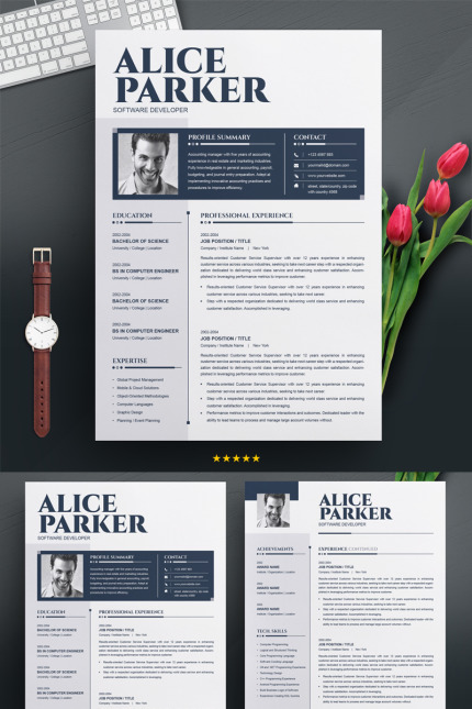 Kit Graphique #74369 Resume Template Divers Modles Web - Logo template Preview