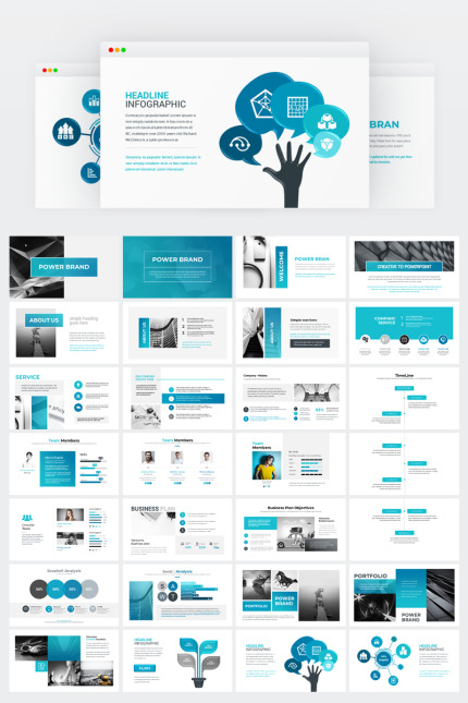 Kit Graphique #74370 Modern Powerpoint Divers Modles Web - Logo template Preview