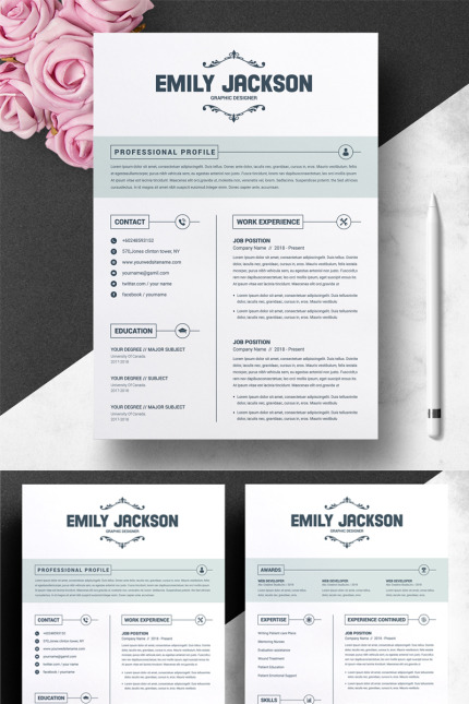 Kit Graphique #74376 Resume Template Divers Modles Web - Logo template Preview