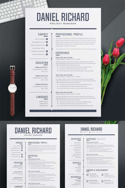 Kit Graphique #74466 Resume Template Divers Modles Web - Logo template Preview