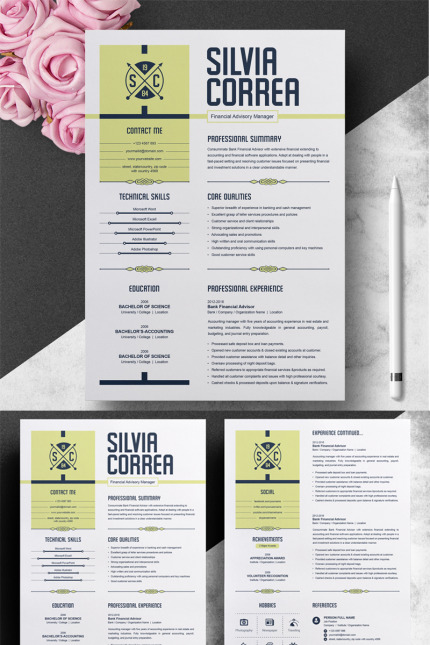 Kit Graphique #74552 Resume Template Divers Modles Web - Logo template Preview