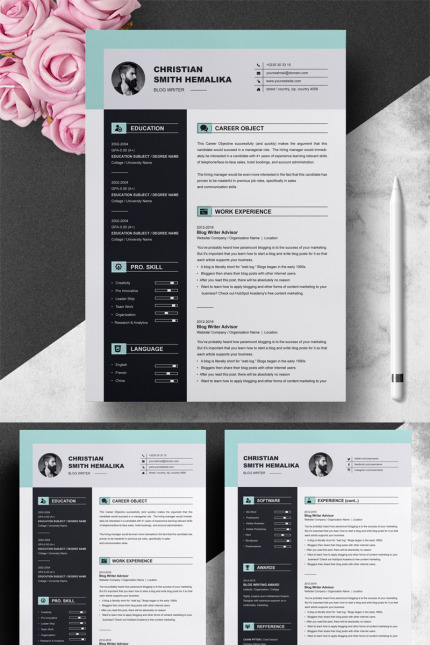 Kit Graphique #74557 Resume Template Divers Modles Web - Logo template Preview