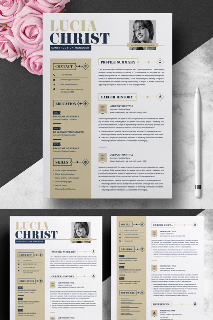 Kit Graphique #74561 Resume Template Divers Modles Web - Logo template Preview